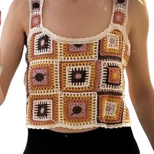 REBELLION Women's crochet Top, Size M